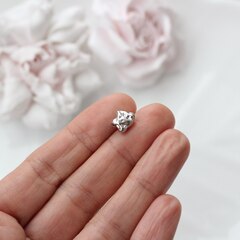 Бусина разделитель (спейсер) фриформ, 10*7 мм, родий, П088