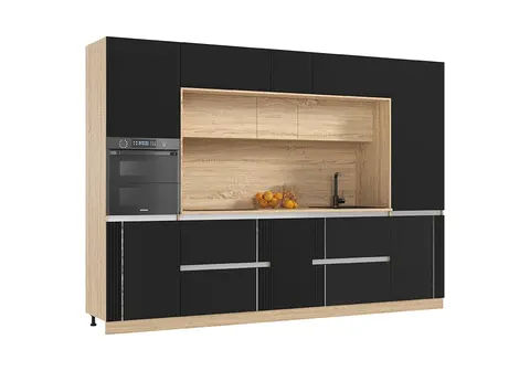 МДФ Кухня Карина №2 (Пластер Блэк, сонома)