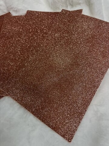Фоамиран глиттерный 2 мм, А4, цвет - бронзовый - 5 штук