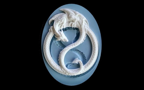 Силиконовый молд Дракон в круге ( Игра престолов)