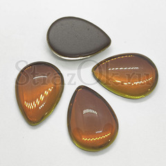 Кабошоны из стекла Smoked Topaz AM Ambient коричневый кристалл с эффектом опал  , Капля на StrazOK.ru