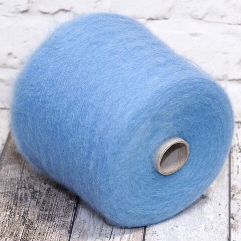 Кидмохер с бэби альпакой Lanificio del'Olivo NOIR 2300 голубой