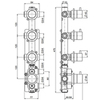 QuadroDesign Source 1250.00AS Смеситель для душа, встраиваемый, термостатический, с 3-мя запорными вентилями, цвет: Brushed Stainless Steel