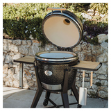 Гриль керамический Monolith Grill TWO.55 (Classic), черный на колесиках с боковыми столиками