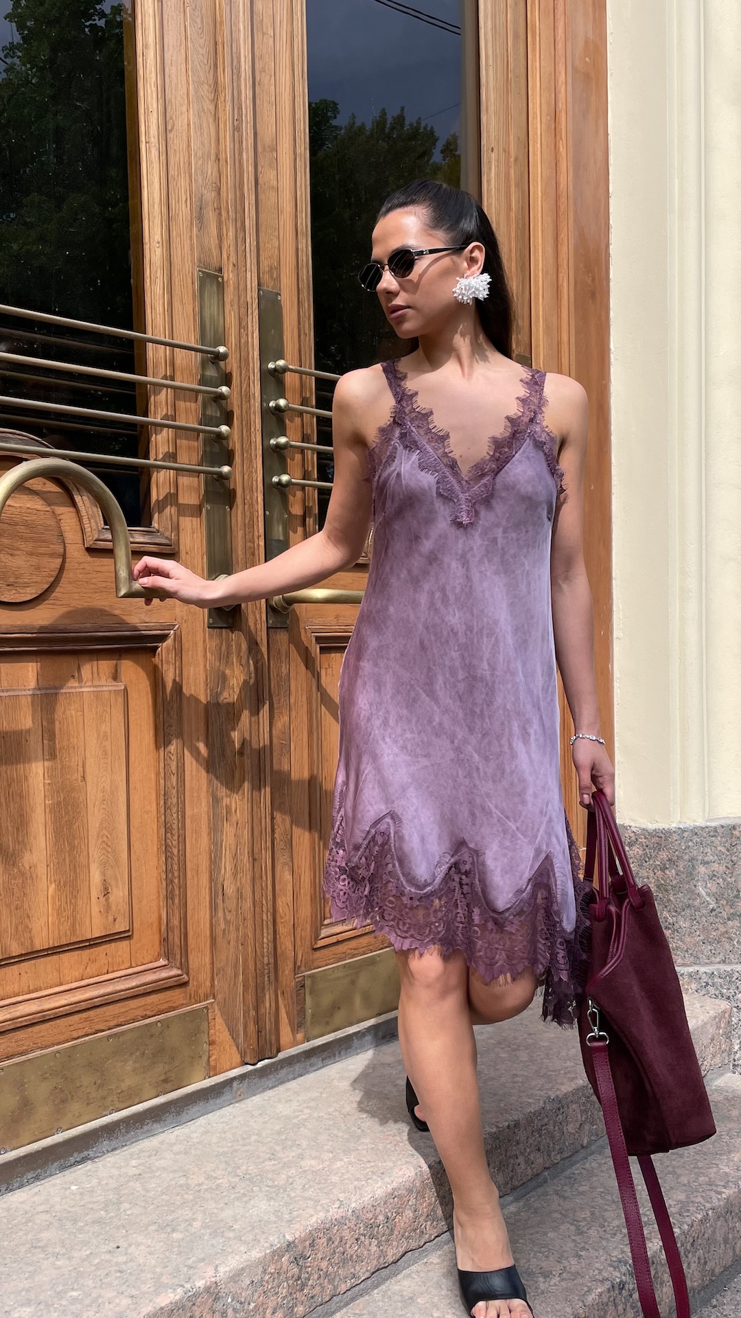 Серьги из мелких бусин