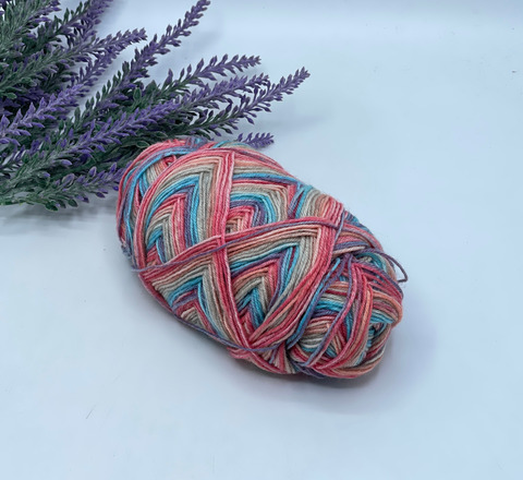 Stock Arcobaleno 300-500м/100 гр. 75% Меринос 25%Полиамид , Мультиколор, 40844
