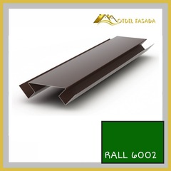 Угол внутренний (вид 1) сложный 75мм RALL 6002-Лиственно-зеленый 2м