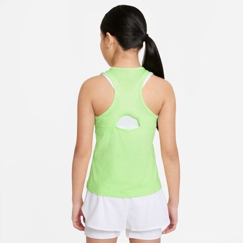 Топ для девочек Nike Court Dri-Fit Victory Tank G - lime glow/white