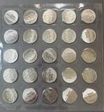 2014 Россия 25 рублей Горы Сочи 2014, полный блистер 25 монет UNC