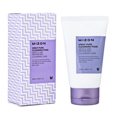 Mizon Great Pure Cleansing Foam - Пенка-скраб для кожи лица