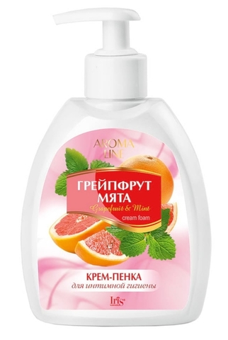 Aroma Line Крем-пенка для интимной гигиены Грейпфрут и мята 300мл Iris