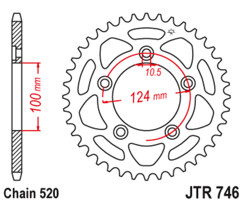 Звезда ведомая JTR746 44