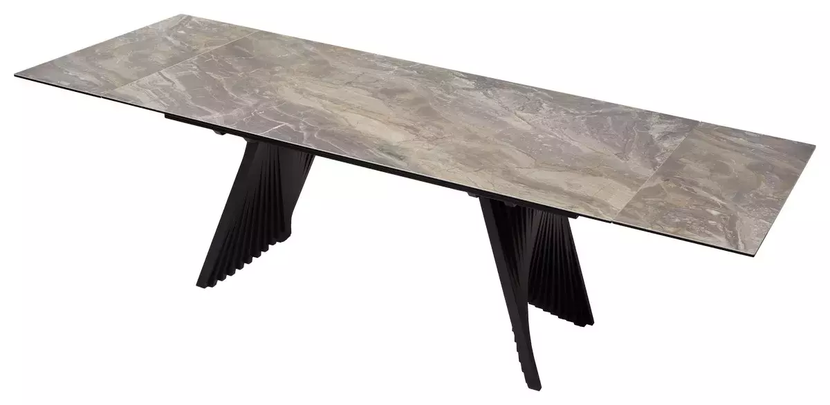 Стол IVAR 180 MARBLES KL-80 Серый мрамор, итальянская керамика, DISAUR