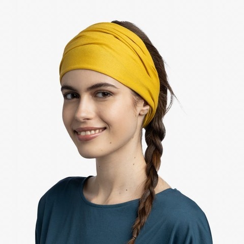 Картинка бандана-труба Buff CoolNet Solid Maize - 2