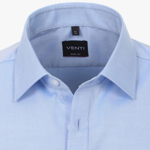 Сорочка мужская Venti Body Fit 001930-115 классическая голубая, короткий рукав