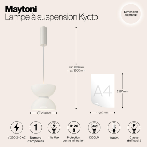 Подвесной светильник Maytoni Kyoto MOD178PL-L11W3K