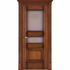 Купить Межкомнатная дверь шпонированная Porte Vista Флоренция Терзо светлый мёд тон 5 стекло бронза Кристалайз N66