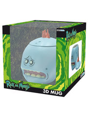 Кружка 3D с крышкой Rick & Morty Mr. Meeseeks 450 ml ABYMUG675