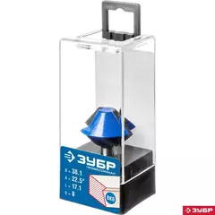 ЗУБР 38.1 x 22 мм, фреза кромочная конусная, Профессионал (28725-38.1-22)