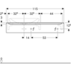 Geberit 824261000+245460600 824261000 myDay Шкафчик под раковину 1150x200x520 мм.какао с молоком+245460600 Раковина встраиваемая на столешницу 600 мм