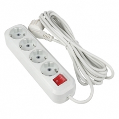 Удлинитель 4х5м с заземл. 13А IP20 S-304 с выкл. ПВС 3х1 UNIVersal 9631991