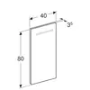 Зеркало с подсветкой Geberit Renova Compact: B=40см, H=80см