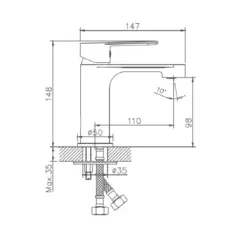Смеситель для раковины Haiba HB10557-8 белый/хром