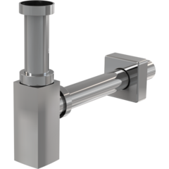 A401 Сифон для умывальника ?32 DESIGN, цельнометаллический, квадратный