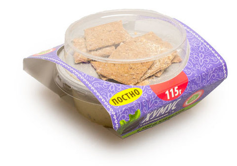 Хумус с баклажанами и мини хлебцами, 115г