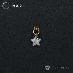 Pendant Star Crystal PVD Yellow