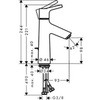 Смеситель для раковины однорычажный с донным клапаном Hansgrohe Talis S 72022000