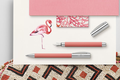 Шариковая ручка Faber-Castell Ambition OpArt Flamingo