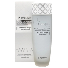 3W Clinic Востанавливающий софтнер для лица с коллагеном - Collagen clear softener, 150мл