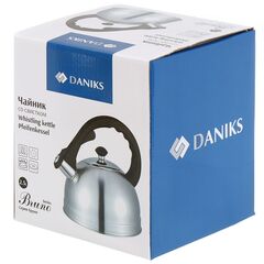 Чайник нерж, 2.5 л, свист, ручк бакелит, с силик покр, Daniks, Бруно, индукц, MSY-066C