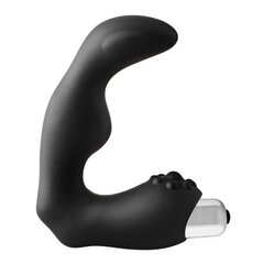 Черный вибромассажер простаты FantASStic Vibrating Prostate Massager - 11,3 см. - 