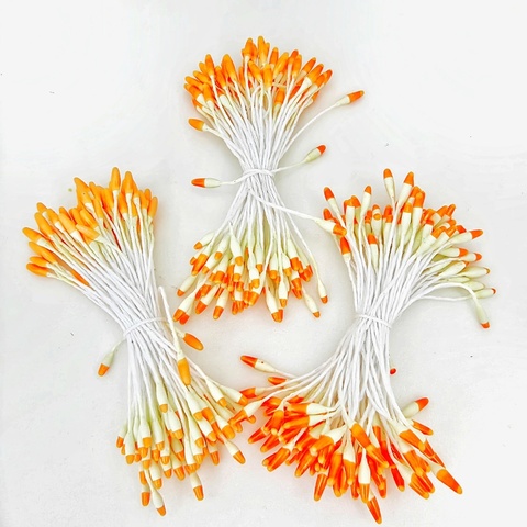 Тычинки декоративные для искусственных цветов, цвет желто-оранжевый, 85шт