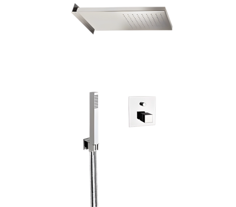 Remer QT09S027SDQSS Душевая система термостатическая Remer Q-Elegance QT09S027SDQSS