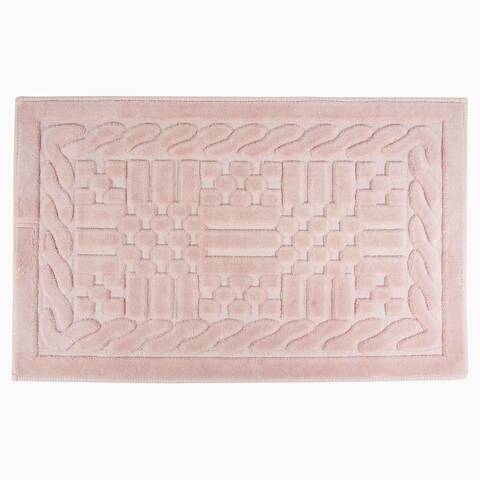 Коврик для ванной 70x120 Arya home Berceste пудра с розовым