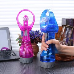 Портативный ручной вентилятор с пульверизатором WATER SPRAY FAN, цвет синий