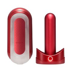 Красный мастурбатор Flip Zero Red & Warmer с подогревом - 
