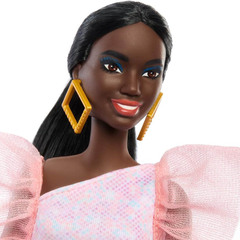 Барби Fashionistas 216 Высокая Кукла в Розовом Платье Юбилей 65 Лет