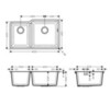 Hansgrohe S51 43436380 Мойка для кухни двойная встраиваемая снизу 82*45 см (серый)