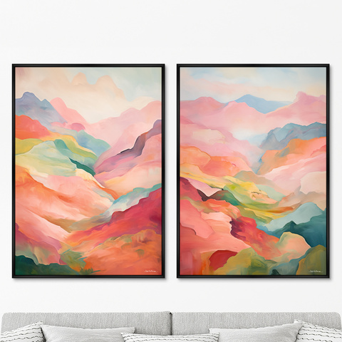 ArtNoMore - Набор из 2-х репродукций картин на холсте Landscape collection, The hills, 2024г.