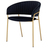Стул Portman черный велюр с золотыми ножками