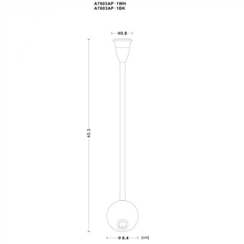 Настенный светодиодный светильник Arte Lamp TWIST A7603AP-1BK