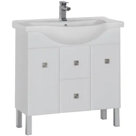 Aquanet 181502 Компл.2 - Тумба Стайл 85 цв.белый New ящики (181502)