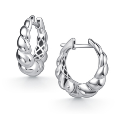 Серьги-кольца из серебра vortex