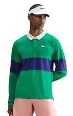 Теннисная футболка Nike Court RG Dri-FIT Advantage Slam Long Sleeve Tennis - stadium green/deep night/white