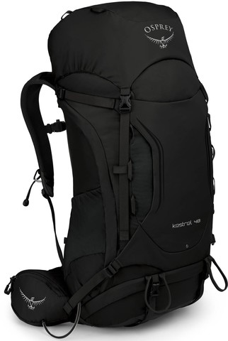 Картинка рюкзак туристический Osprey Kestrel 48 Black - 1