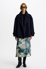 Бушлат двубортный из итальянской шерсти